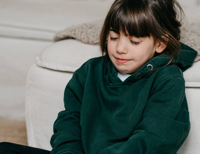 child doing breathwork