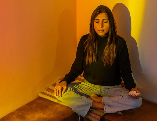 woman meditating