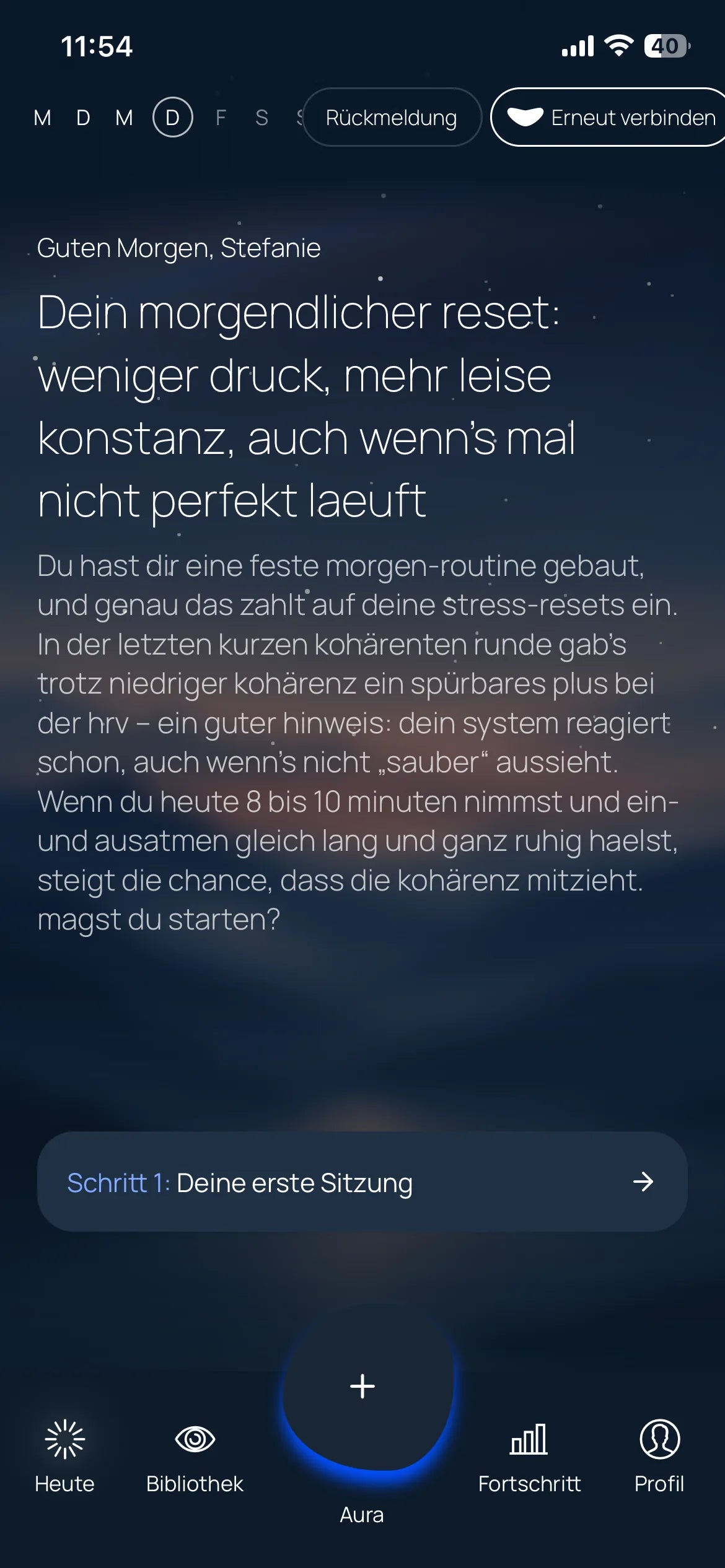 Kurzes Video von Aura, dem KI-Atemcoach