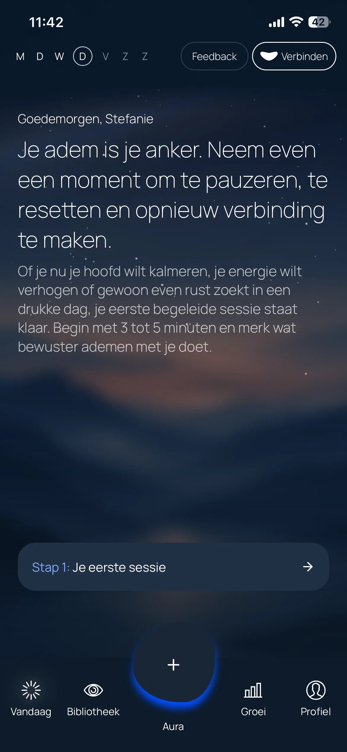 Korte video van Aura, de AI-ademcoach