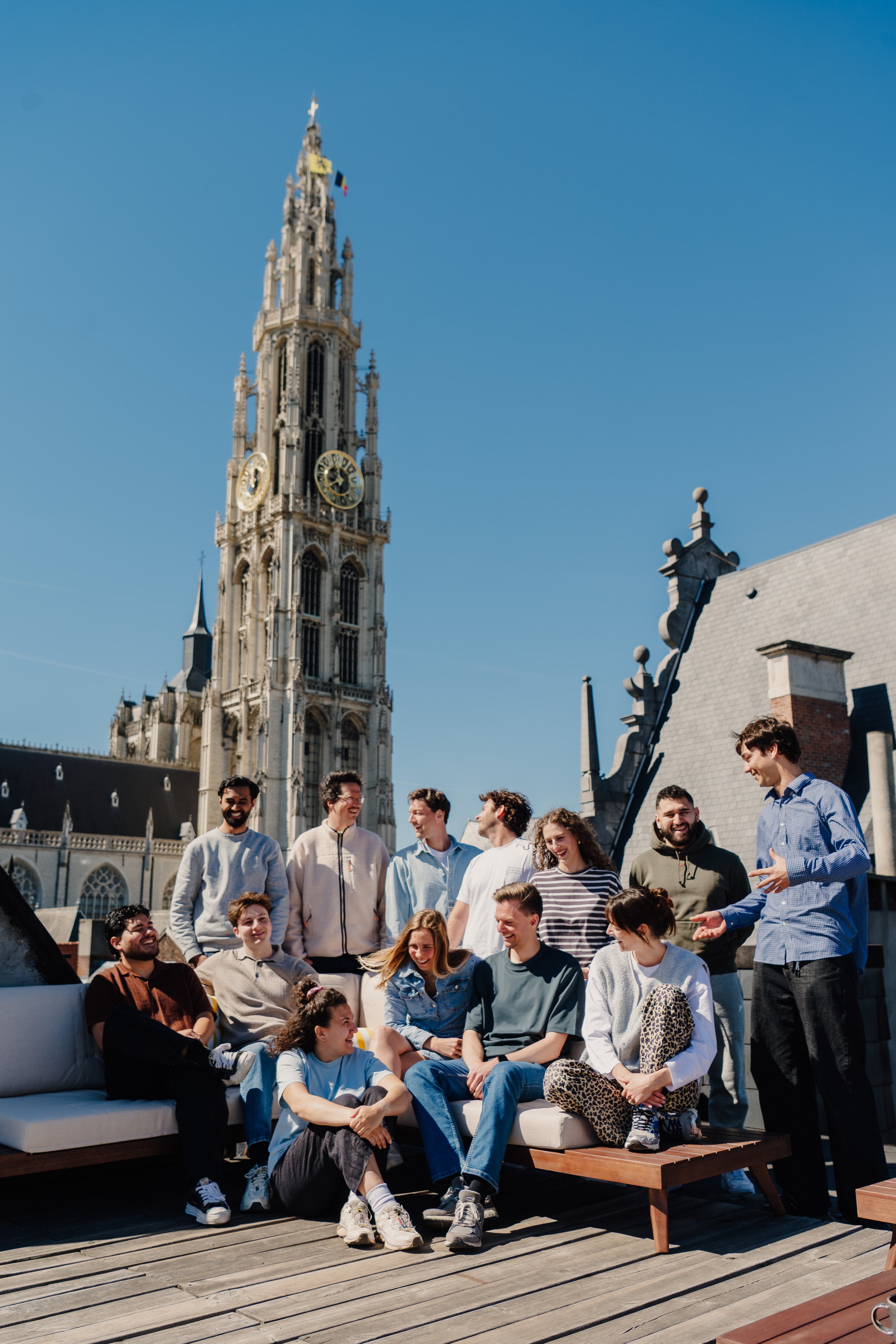 The moonbird team together at HQ in Antwerp.
